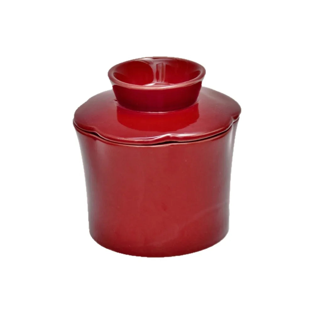Flower-Shaped Ceramic Butter Jar