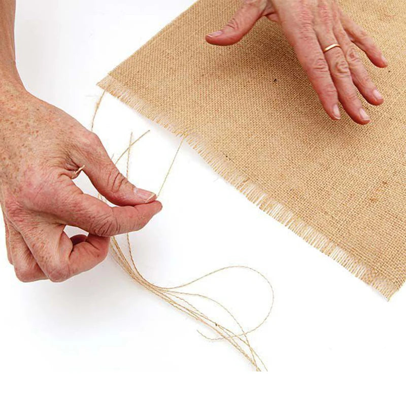 Natural Jute Table Runner with Tassels