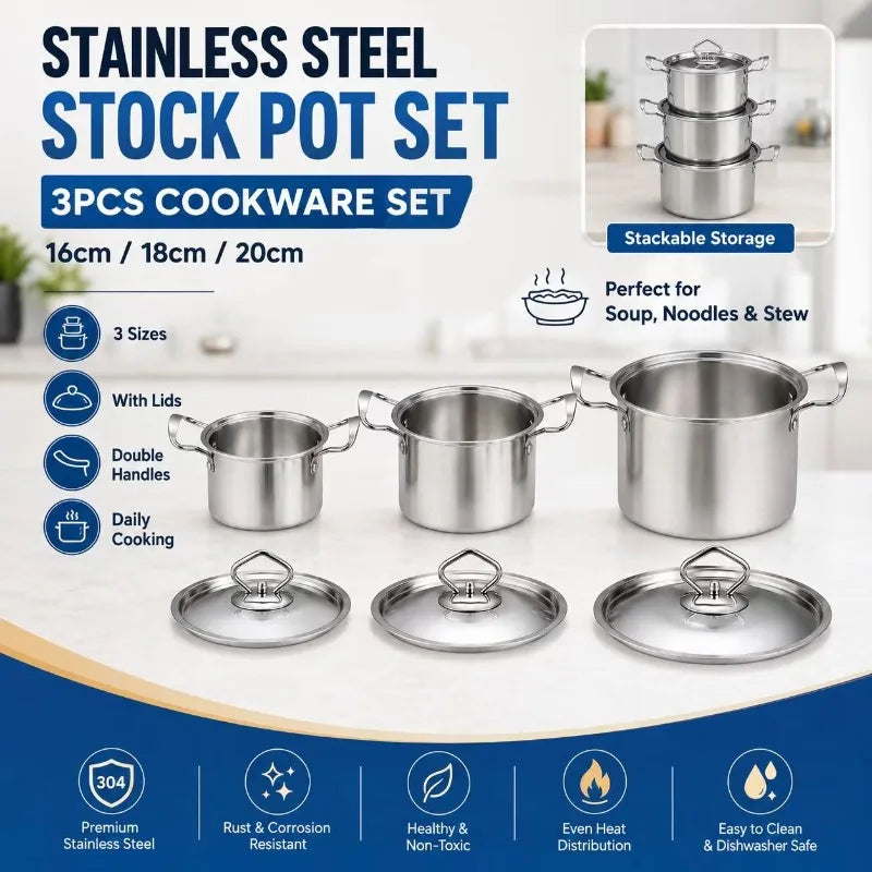 Stainless Steel Saucepan with Lid