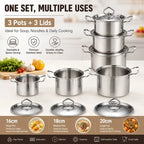 Stainless Steel Saucepan with Lid