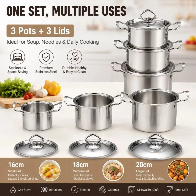 Stainless Steel Saucepan with Lid
