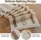 Tasselled Cotton Linen Table Runner