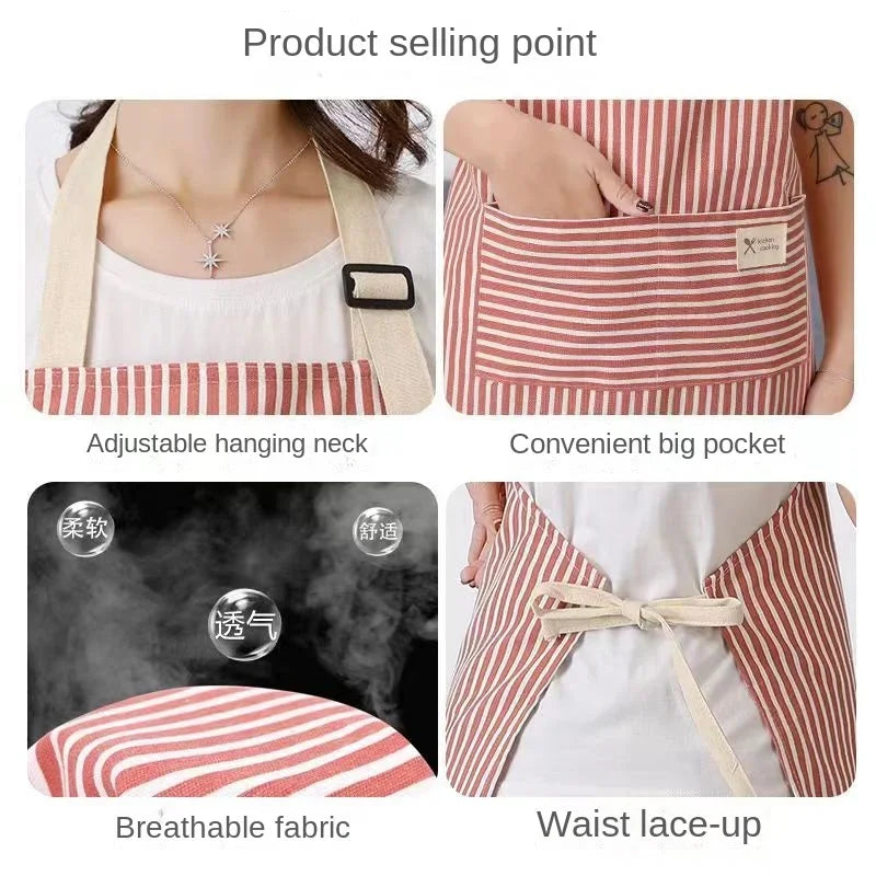 Striped Linen Apron