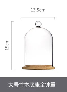 Ceramic Cake Stand with Wooden Base