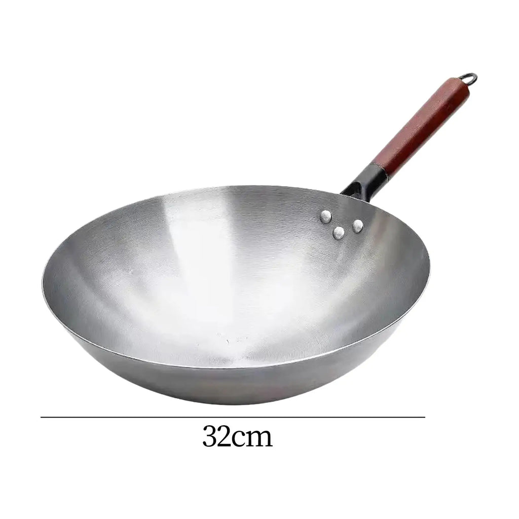 Wok Pan with Wooden Handle