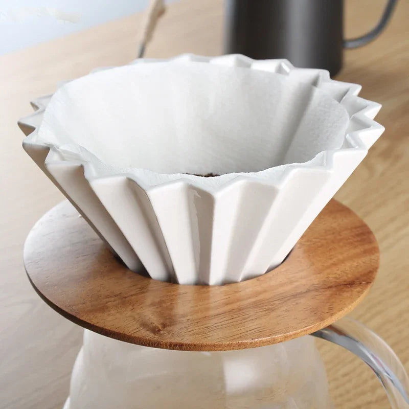 Fluted Ceramic Pour-Over Coffee Dripper