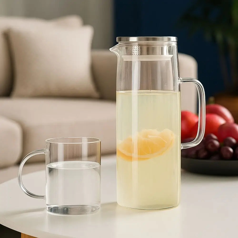 Glass Water Pitcher, 1.5L