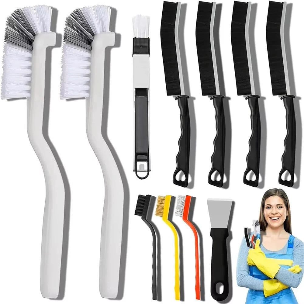 Set of eleven crevice cleaning brushes