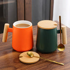 Ceramic Coffee Mug with Lid