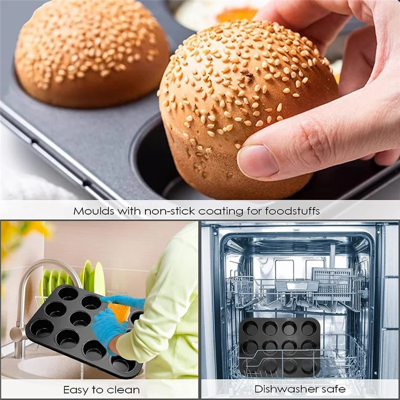 Carbon Steel Muffin Tray, Pack of 2