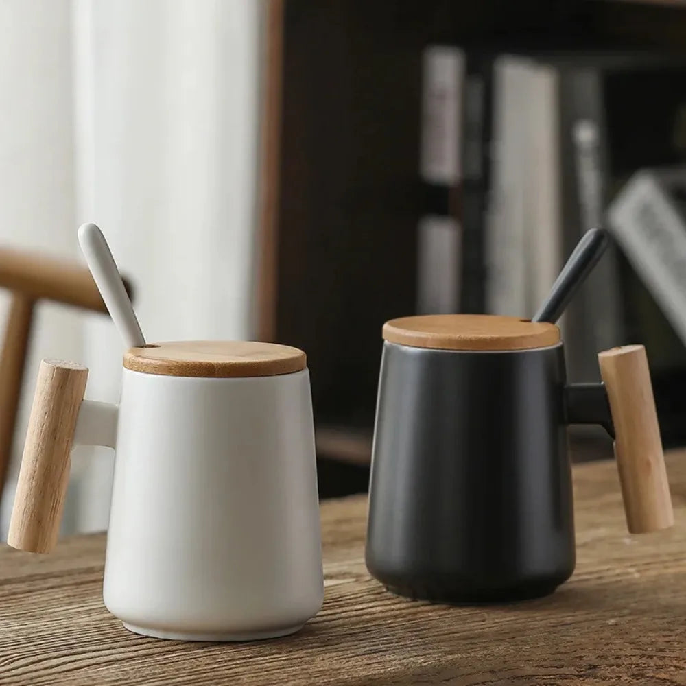 Ceramic Coffee Mug with Lid