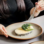 Kiln-Glazed Ceramic Dinner Plate