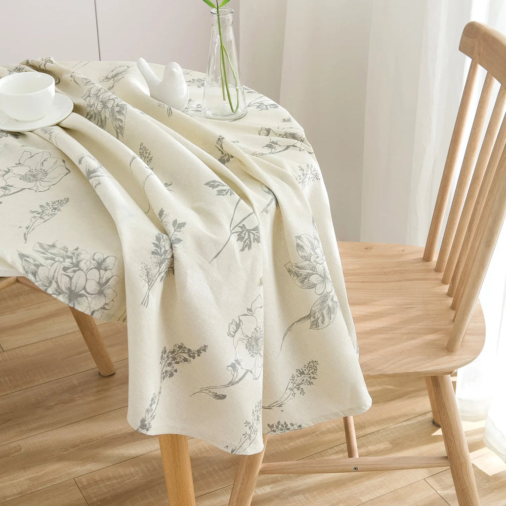 Botanical Print Round Tablecloth