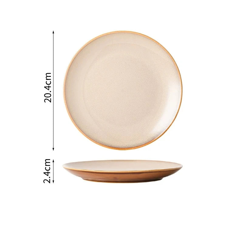 Kiln-Glazed Ceramic Dinner Plate