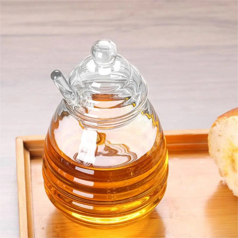 Glass Honey Pot