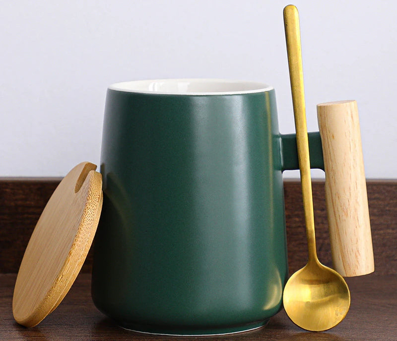 Ceramic Coffee Mug with Lid