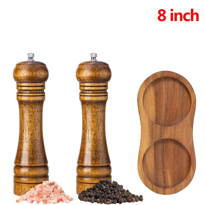 Wooden Salt & Pepper Grinder Set
