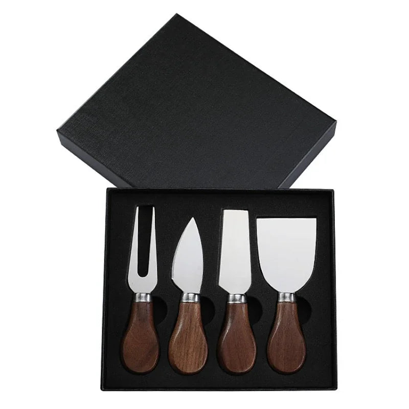 Cheese Knife Set, Walnut Handles