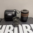 Portable Stoneware Tea Set with Carry Bag