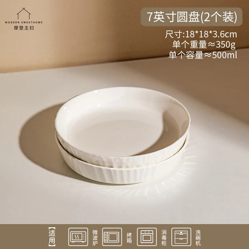 Deep Ceramic Dinner Plates