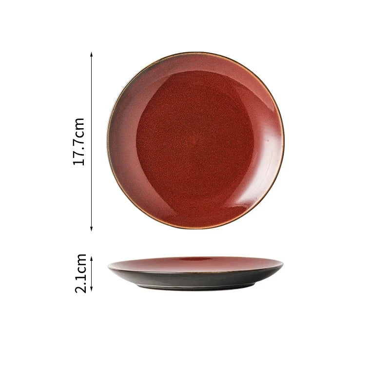 Kiln-Glazed Ceramic Dinner Plate