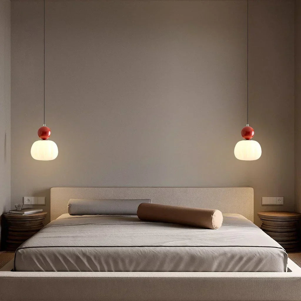 Nordic Pumpkin Pendant Light | Modern LED Ceiling Lamp