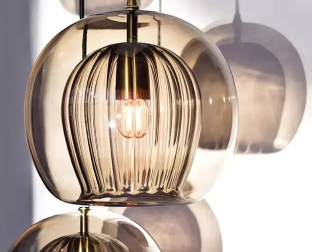 Suspension moderne en verre | Éclairage d'ambiance élégant