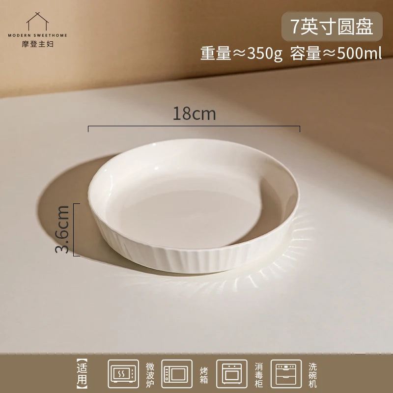 Deep Ceramic Dinner Plates