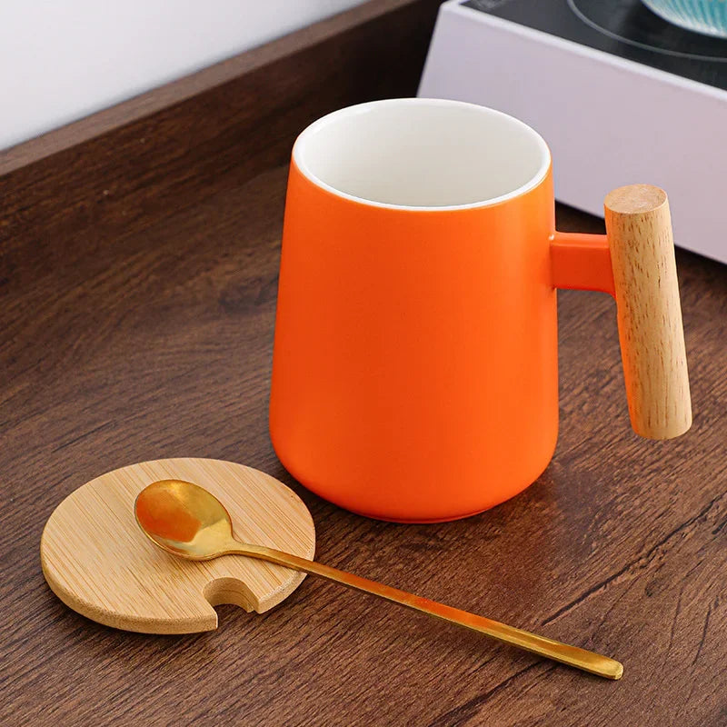 Ceramic Coffee Mug with Lid