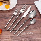 Bamboo-Handle Stainless Steel Cutlery