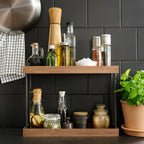 Two-Tier Bamboo Spice Rack