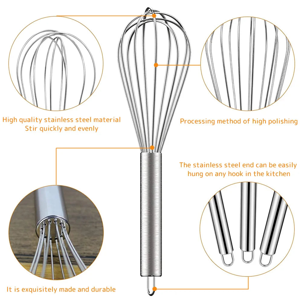 Stainless Steel Whisk Set