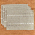 Hemstitched Cotton Linen Placemats, Set of 4