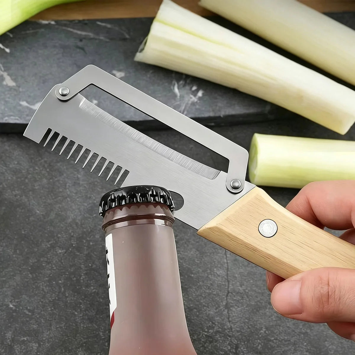 Wooden-Handled Vegetable Peeler