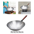 Wok Pan with Wooden Handle