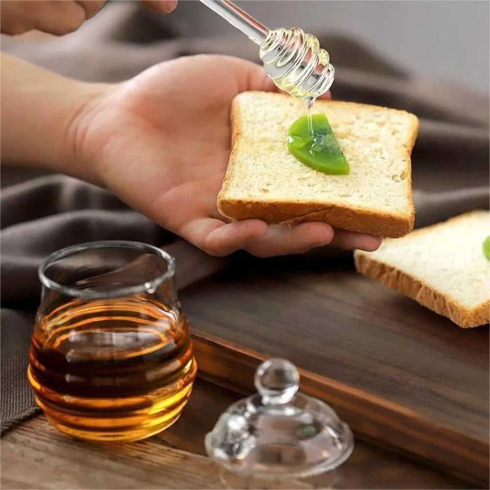 Glass Honey Pot