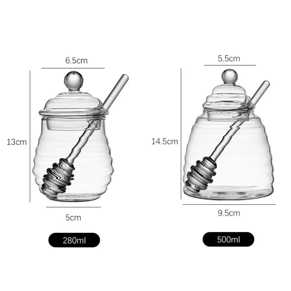 Glass Honey Pot