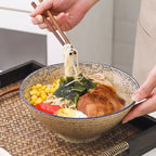 Japanese-Style Ceramic Pasta Bowls, Set of 2