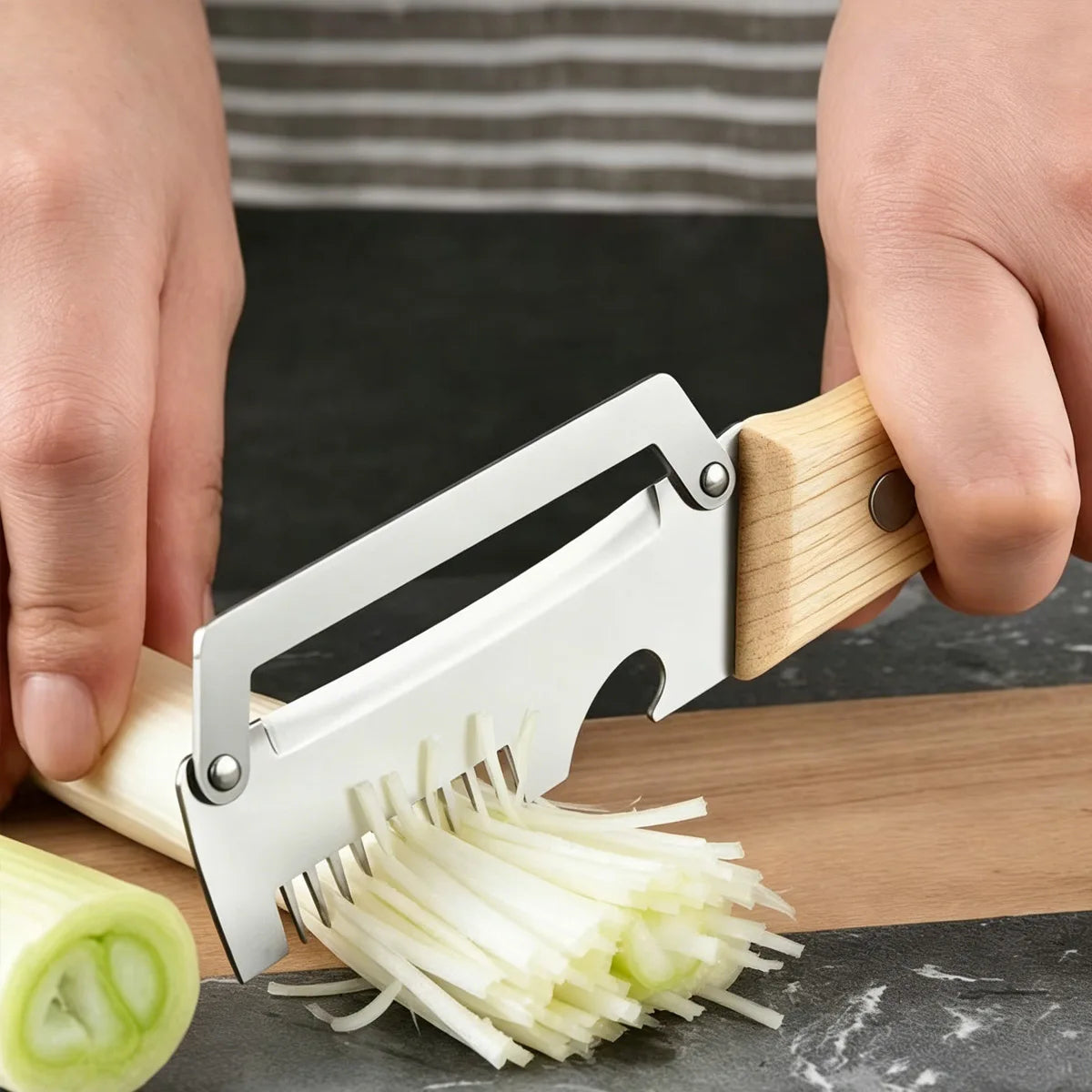 Wooden-Handled Vegetable Peeler
