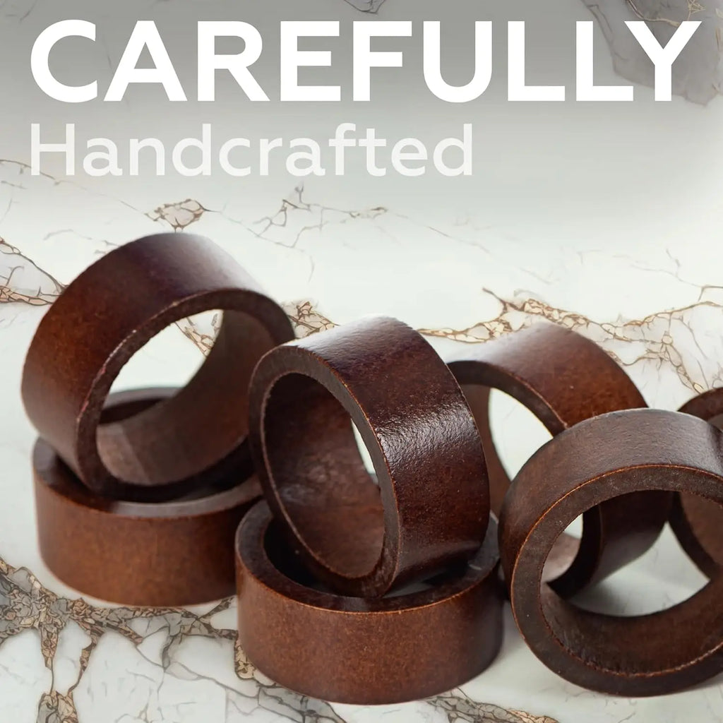 Wooden Napkin Rings, Set of 12