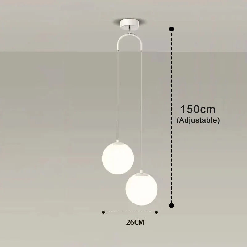 Suspension Luna | Globe en verre au design nordique moderne