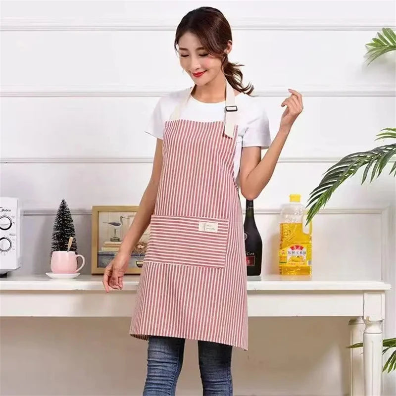 Striped Linen Apron