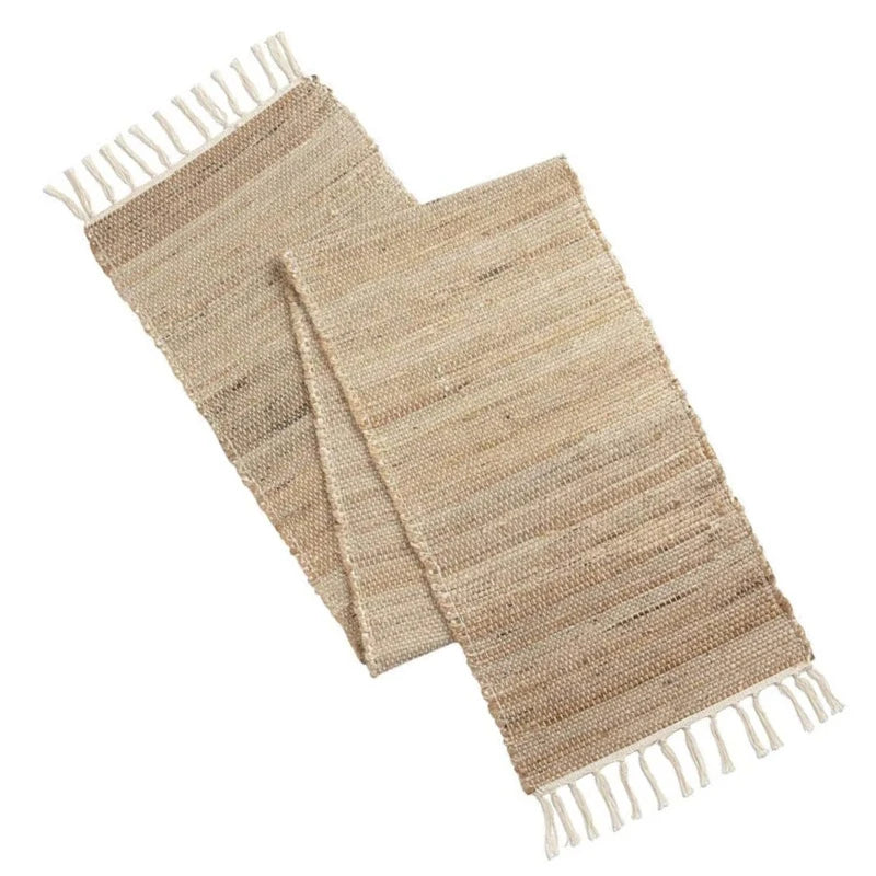 Natural Jute Table Runner with Tassels