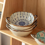 Ceramic Noodle Bowl with Handle
