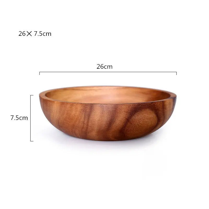 Large Acacia Wood Salad Bowl