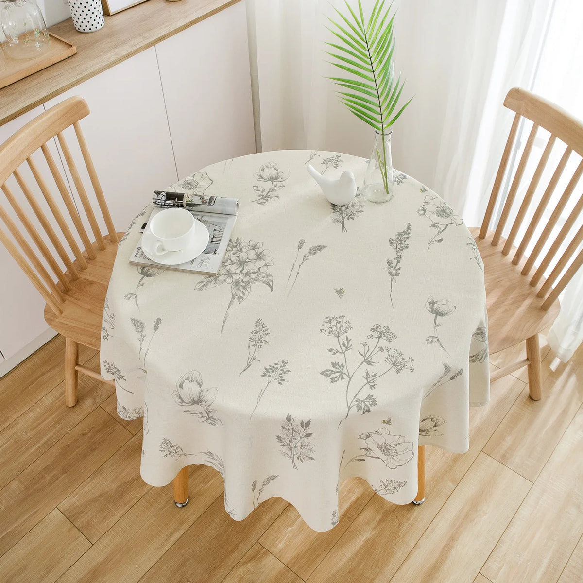 Botanical Print Round Tablecloth