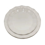 Pearl-Edge Ceramic Plates & Bowls