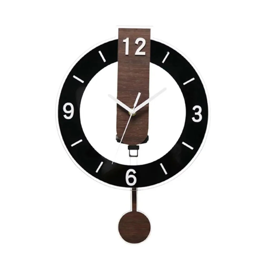Horloge murale pendule minimaliste | Design moderne en acrylique et bois