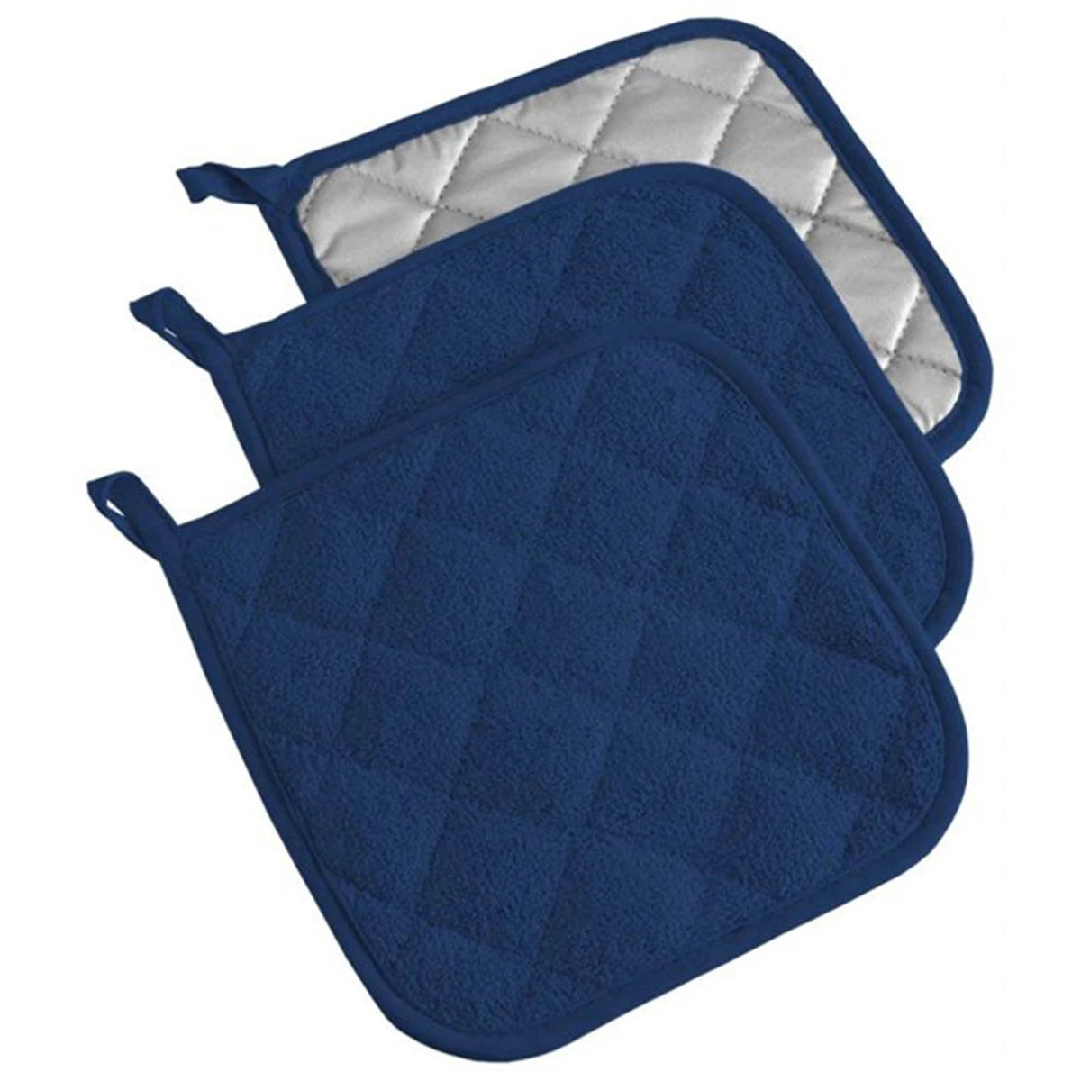 Quilted Cotton Pot Holders, Set of 3