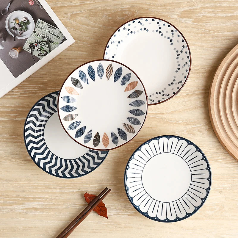 Minimalist Ceramic Side Plates, Set of 4